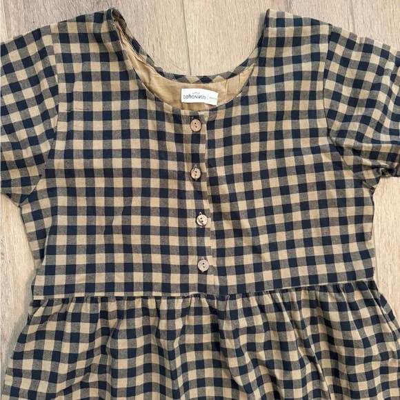 Little Cottonwood Checkered Linen Dress Women’s Medium - Picture 3 of 8